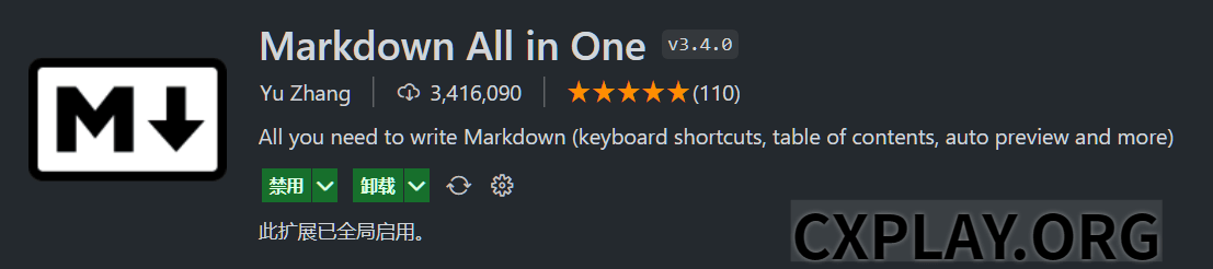 Markdown All in One 扩展